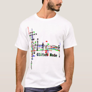 Camiseta Modo Glitch — Design de Glitch Digital Cyberpunk.