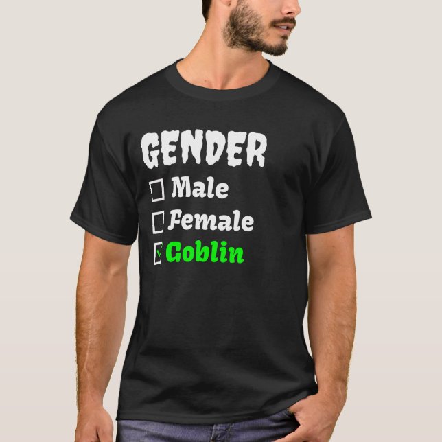 Camiseta Modo Goblin Memória de Gênero, Piada Engraçada de  (Frente)