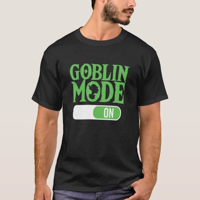 Camiseta Modo Goblin no Termo Preguiçosa Palavra do Ano (Frente)