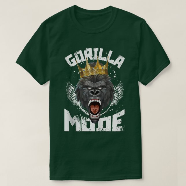 Camiseta Modo Gorilla Motivação Besta Workout King Fitnes (Frente do Design)