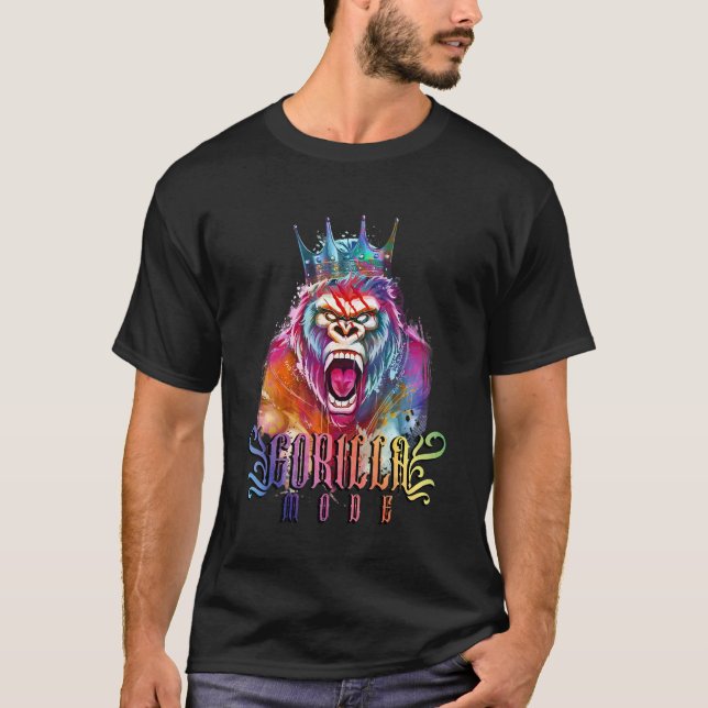 Camiseta Modo Gorilla Motivação Malhação King Beast Workout (Frente)