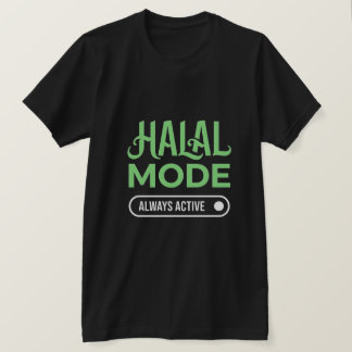 Camiseta Modo Halal Sempre Ativo - Roupas Islâmicas de Rua