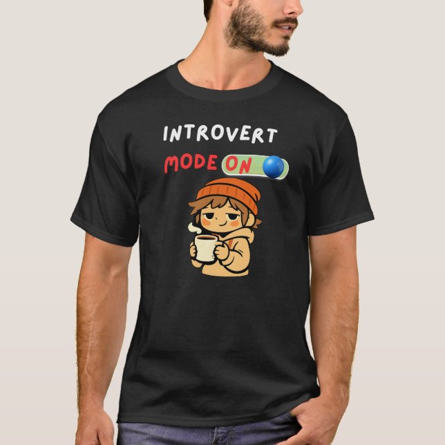 Camiseta Modo Introvertido Ativado Cute Cozy Introvert (Frente)