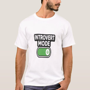 Camiseta Modo Introvertido Ativado – Design de Personalidad