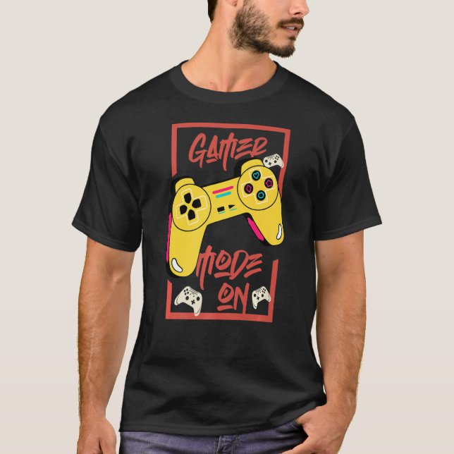 Camiseta Modo Jogador Em Videos games De Jogos Retroativos (Frente)