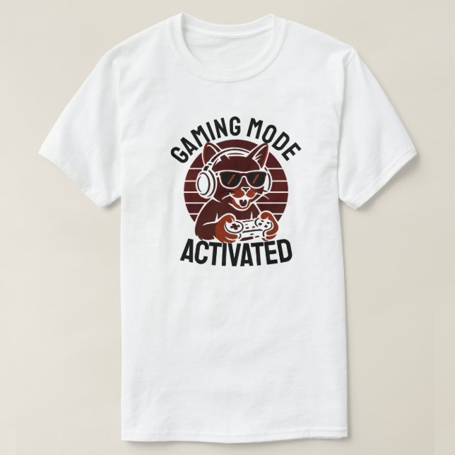 Camiseta Modo Jogo Ativado (Frente do Design)