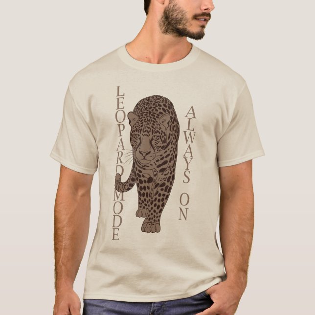 Camiseta Modo Leopardo: Sempre Ativo (Frente)