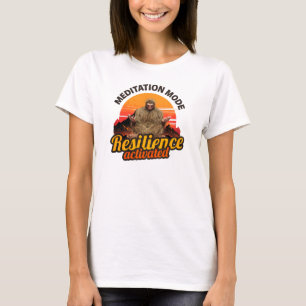 Camiseta Modo Meditação: Resiliência Ativada do Pé-Grande