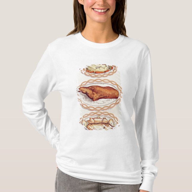 Camiseta Modo moderno de pratos de serviço, da Sra. Beaton (Frente)