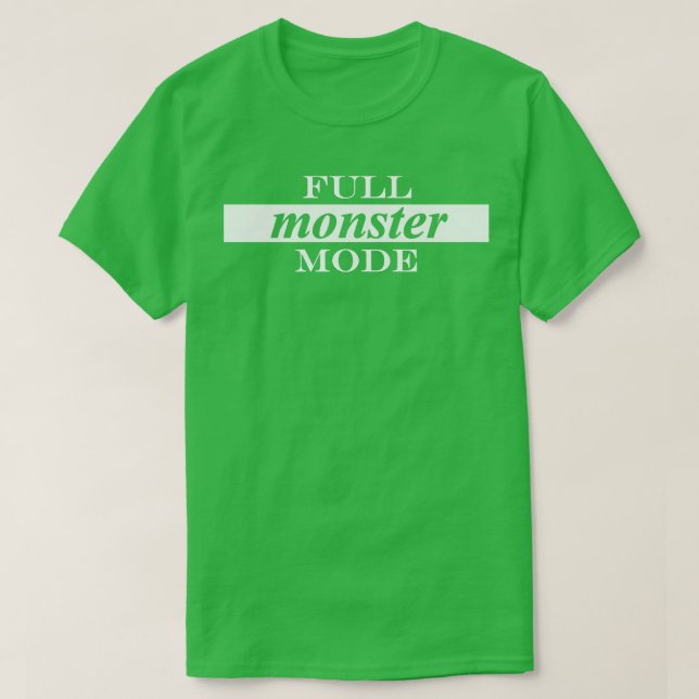 Camiseta modo monstro do cheio (Frente do Design)