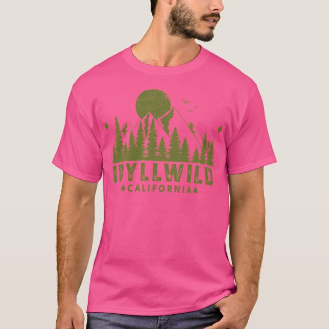 Camiseta Modo Montanha da Califórnia em Idyllwillwilkypidkg (Frente)