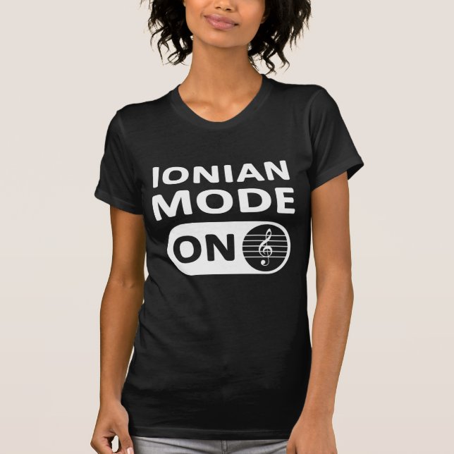 Camiseta Modo musical jônico ativado - feminino (Frente)