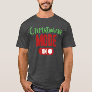 Camiseta Modo Natal Ativado Anos 80 azul retrô legal