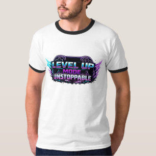 CAMISETA 🎮 MODO NÍVEL UP: INSTOPPÁVEL 🔥 O JOGO DEFINITIVO
