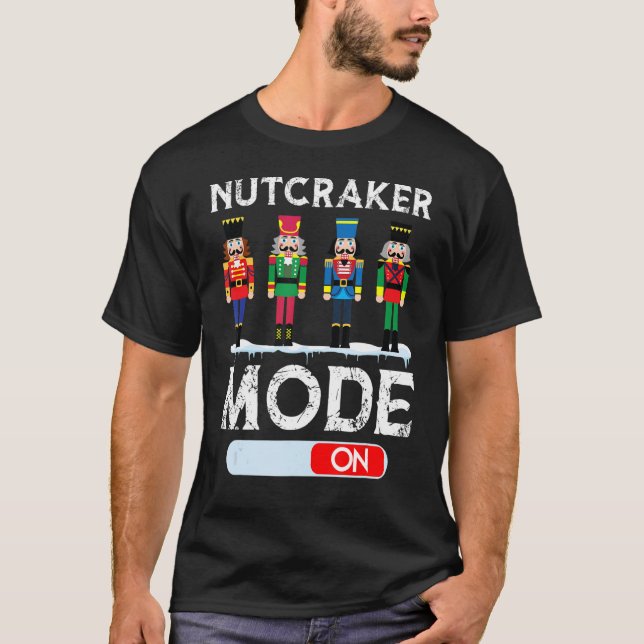 Camiseta Modo Nutcracker No Balé De Dança Pijamas De Natal (Frente)