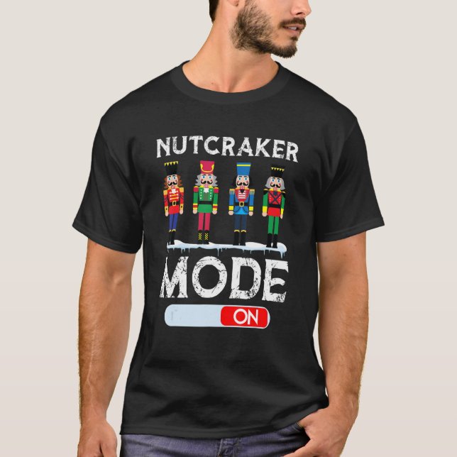 Camiseta Modo Nutcracker No Balé De Dança Pijamas De Natal (Frente)
