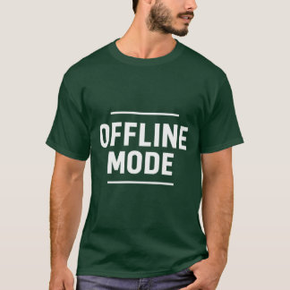 Camiseta Modo Offline design minimalista de tipografia