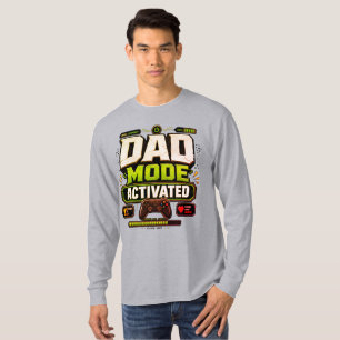 Camiseta Modo Pai Ativado Divertido Pai Jogador Dia dos Pai
