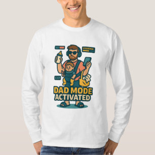 Camiseta Modo Pai Ativado - Estilo de Pais Criando Gamers