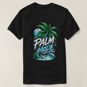 Camiseta Modo Palma Design de Palma Tropical do Pôr do Sol