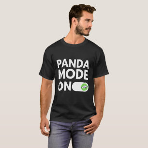 Camiseta Modo Panda Ativado Interruptor de Alternância de A