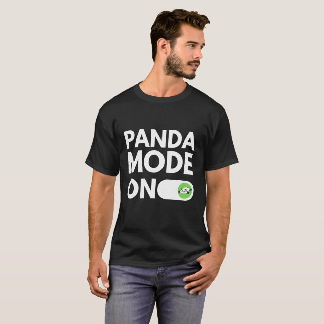 Camiseta Modo Panda Ativado Interruptor de Alternância de A (Frente Completa)