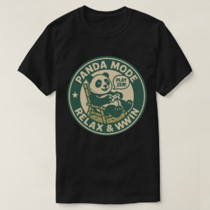 Camiseta Modo Panda Relaxar Ganhar Jogos