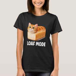 Camiseta Modo Pão Gato Laranja Engraçado Fofo Meme Pão