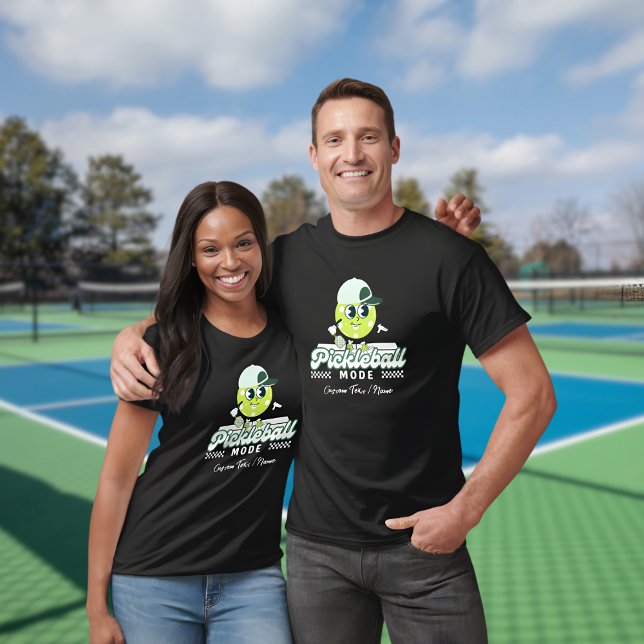 Camiseta Modo Personalizado de Pickleball Retro (Criador carregado)