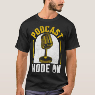 Camiseta Modo Podcast No Podcaster Podcasting Entreviewer