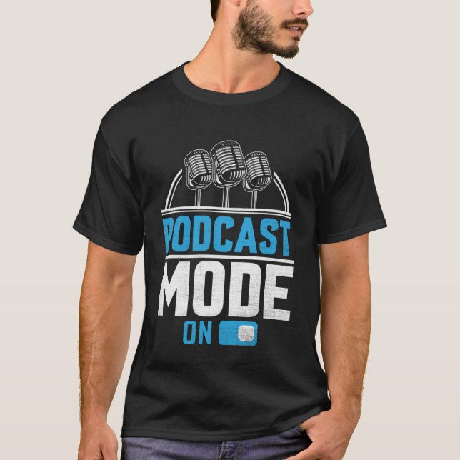 Camiseta Modo Podcast No Podcaster Podcasting Entreviewer (Frente)