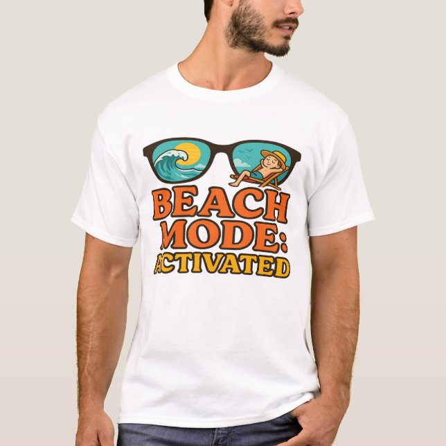 Camiseta Modo Praia: Ativado (Frente)