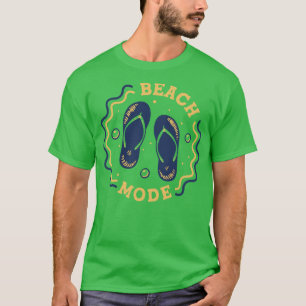 Camiseta Modo Praia Diversão de Verão Sacudir Inverso Crach