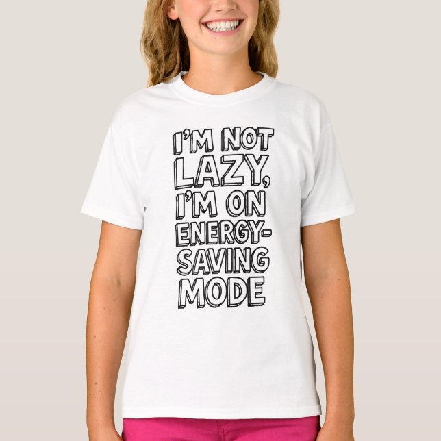 Camiseta Modo Preguiçoso – Presente Divertido  (Frente)