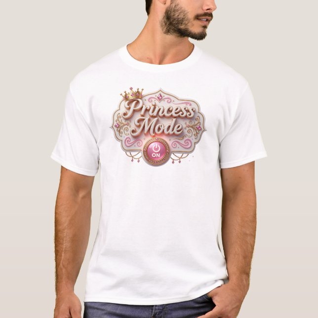 Camiseta MODO PRINCESA Edgy Criação Personalizada (Frente)