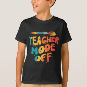 Camiseta Modo Professor Desligado Último Dia De Aula Profes