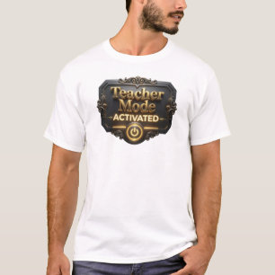 CAMISETA MODO PROFESSOR DIVERTIDO E FUNKY ATIVADO HOMEM FUN