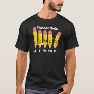 Camiseta Modo Professor I Lápis Tgif Para Feliz I Sexta-Fe