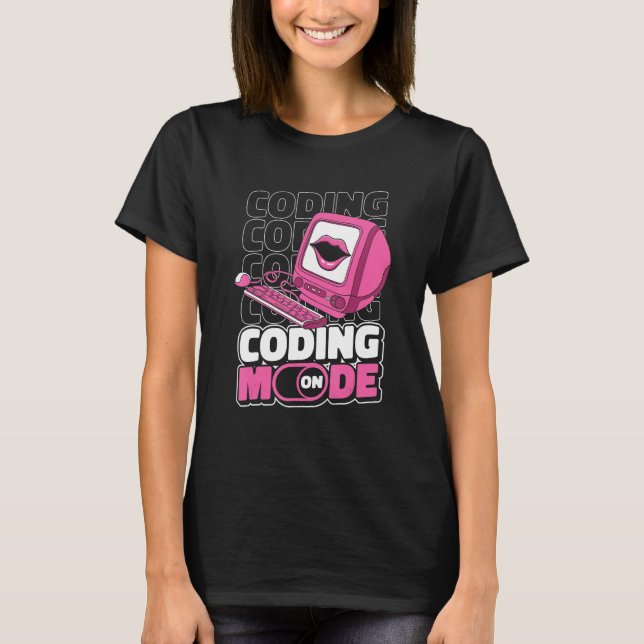 Camiseta Modo Programador Ativado Programação  Codificação  (Frente)
