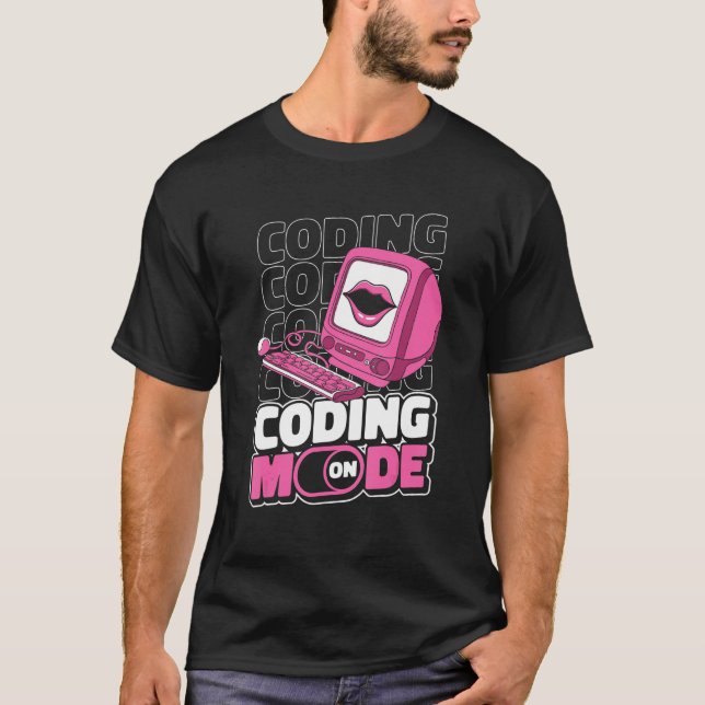 Camiseta Modo Programador Ativado Programação  Codificação  (Frente)