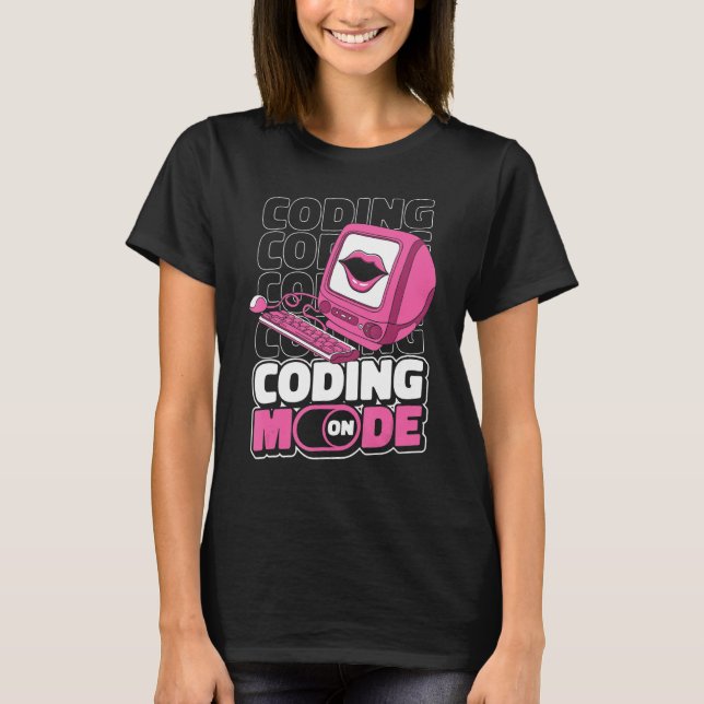 Camiseta Modo Programador No Programador De Codificação C (Frente)