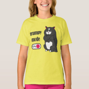 Camiseta Modo rabugento em T-Shirt de gato gordo engraçado