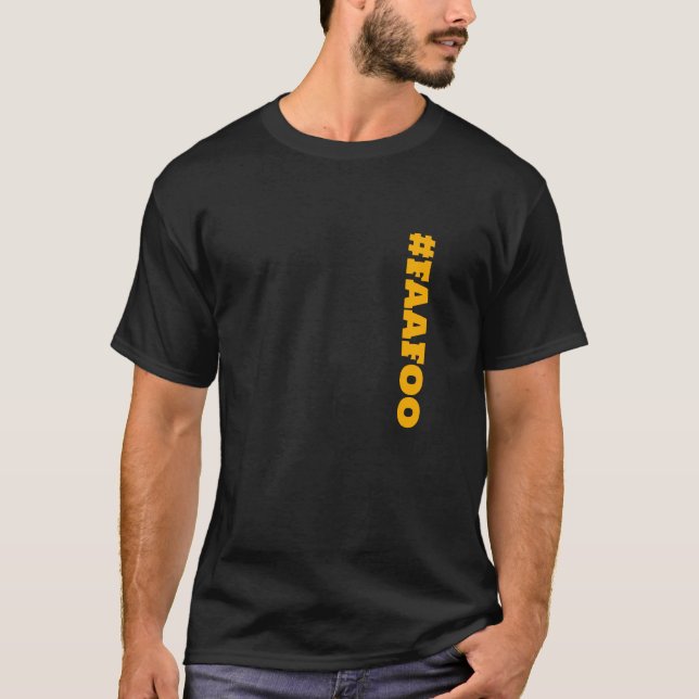 Camiseta Modo Rebelde: FAFO (#FAAF00) (Frente)
