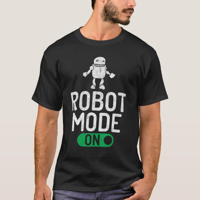 Camiseta Modo robô em robótica (Frente)