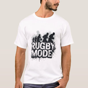 Camiseta Modo Rugby – Silhueta de Ação Esportiva