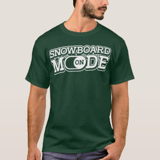 Camiseta Modo Snowboard Ativado Esportes de Inverno Snowbo