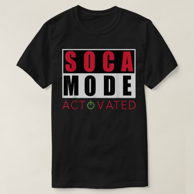 Camiseta Modo Soca de Carnaval legal Ativado (Frente do Design)