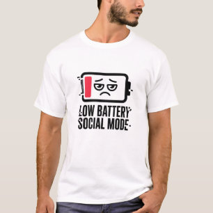 Camiseta Modo Social Bateria Baixa Introvertido