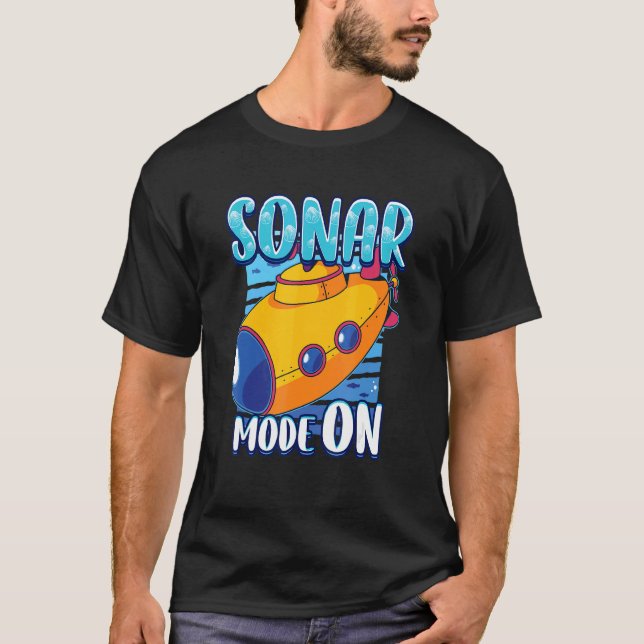 Camiseta Modo Sonar Sobre O Futuro Biólogo Marinho Submarin (Frente)