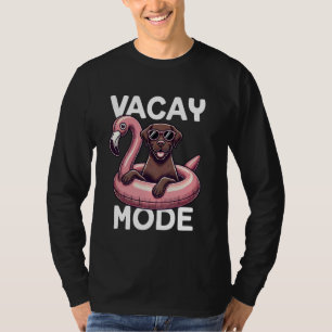 Camiseta Modo Vacante Chocolate Labrador Retriever Summer V